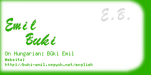 emil buki business card