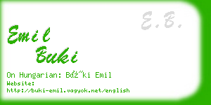 emil buki business card